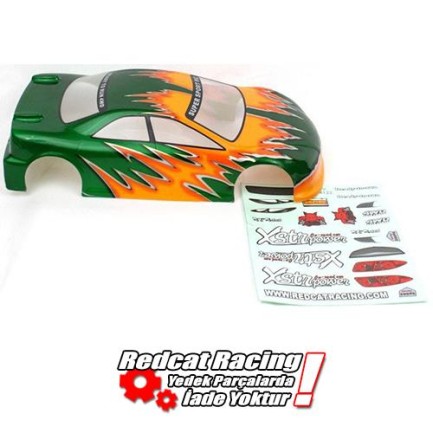 REDCAT RACING - 1-10 12201 200mm Onroad Car Body Green and Yellow 