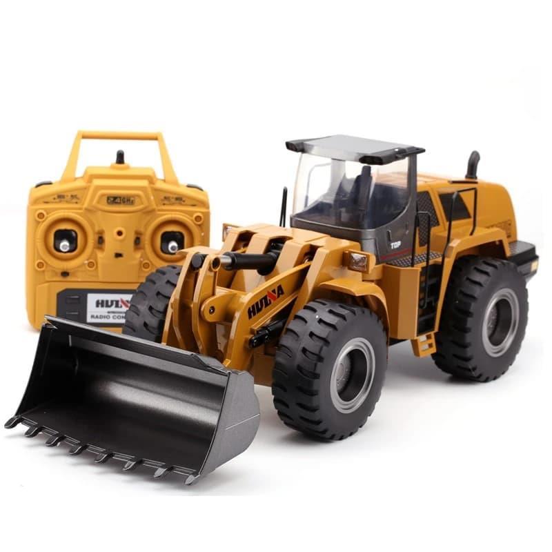 HUINA 1583 1/14 10CH FULL METAL Uzaktan Kumandalı Profesyonel RC Model Wheel Loader Damper Dozer Kamyon İş Makinesi -6 KG AĞIRLIK-2.4G Full Fonksiyon Sesli&Işıklı