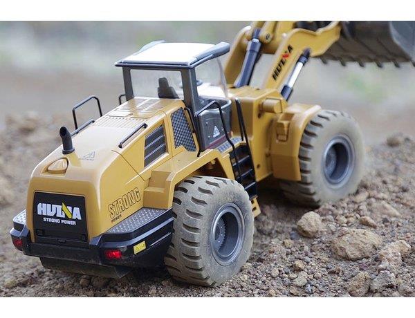 HUINA 1583 1/14 10CH FULL METAL Uzaktan Kumandalı Profesyonel RC Model Wheel Loader Damper Dozer Kamyon İş Makinesi -6 KG AĞIRLIK-2.4G Full Fonksiyon Sesli&Işıklı