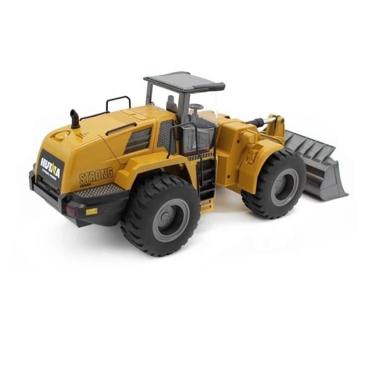 HUINA 1583 1/14 10CH FULL METAL Uzaktan Kumandalı Profesyonel RC Model Wheel Loader Damper Dozer Kamyon İş Makinesi -6 KG AĞIRLIK-2.4G Full Fonksiyon Sesli&Işıklı