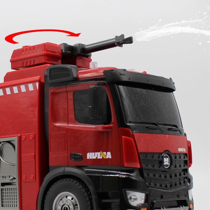 HUINA 1562 1/14 22CH Yüksek Kalite RC Model Uzaktan Kumandalı Yangın Söndürme İtfaiye Kamyonu İş Makinesi - Su Püskürtme Fonksiyonlu -2.4G Full Fonksiyon Sesli&Işıklı