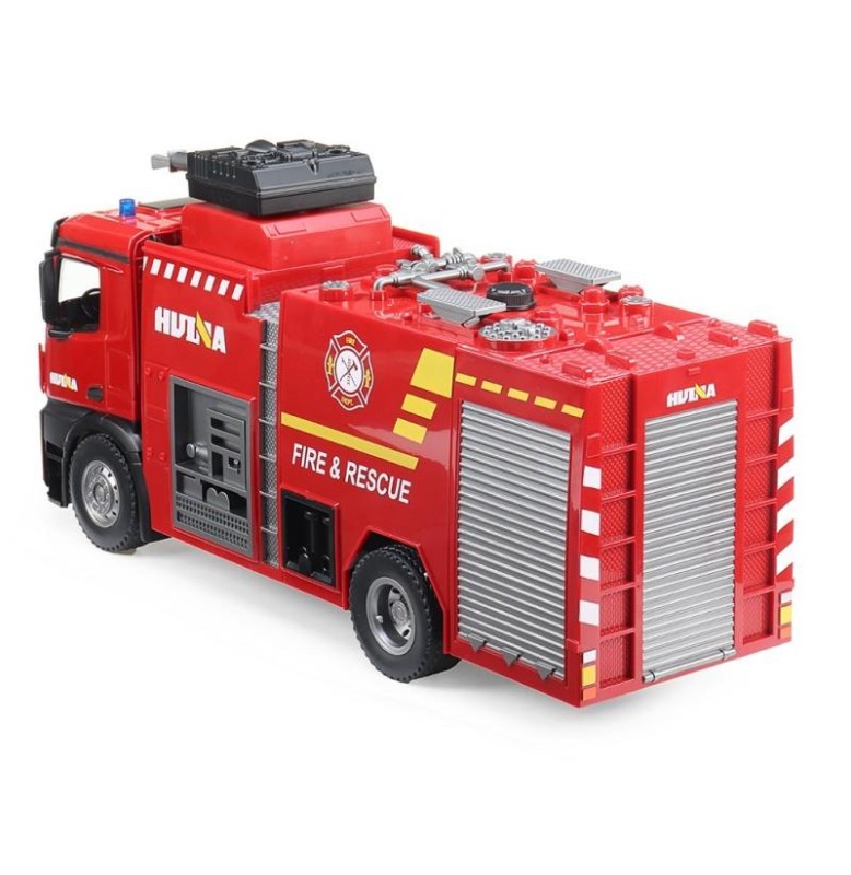 HUINA 1562 1/14 22CH Yüksek Kalite RC Model Uzaktan Kumandalı Yangın Söndürme İtfaiye Kamyonu İş Makinesi - Su Püskürtme Fonksiyonlu -2.4G Full Fonksiyon Sesli&Işıklı