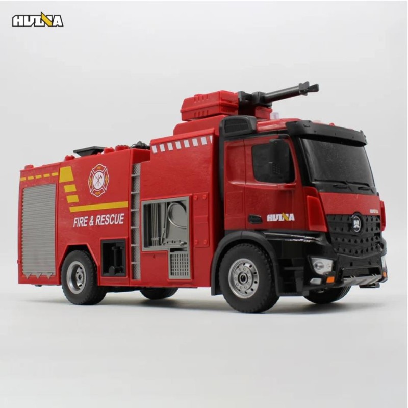HUINA 1562 1/14 22CH Yüksek Kalite RC Model Uzaktan Kumandalı Yangın Söndürme İtfaiye Kamyonu İş Makinesi - Su Püskürtme Fonksiyonlu -2.4G Full Fonksiyon Sesli&Işıklı