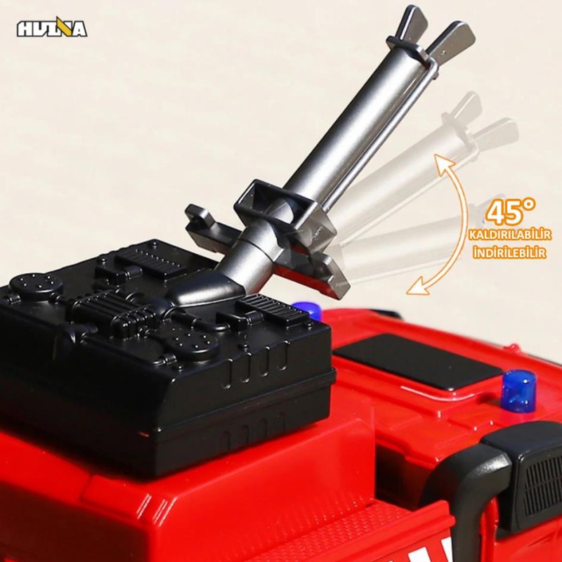 HUINA 1562 1/14 22CH Yüksek Kalite RC Model Uzaktan Kumandalı Yangın Söndürme İtfaiye Kamyonu İş Makinesi - Su Püskürtme Fonksiyonlu -2.4G Full Fonksiyon Sesli&Işıklı