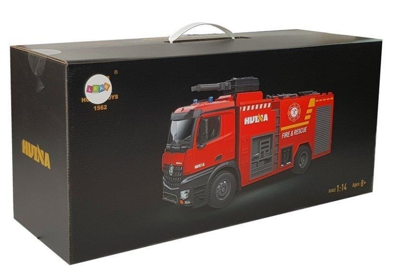 HUINA 1562 1/14 22CH Yüksek Kalite RC Model Uzaktan Kumandalı Yangın Söndürme İtfaiye Kamyonu İş Makinesi - Su Püskürtme Fonksiyonlu -2.4G Full Fonksiyon Sesli&Işıklı
