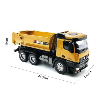 HUINA 1582 1/14 10 Kanal FULL METAL RC Model Profesyonel Uzaktan Kumandalı Damperli Kamyon İş Makinası - 2.4G Full Fonksiyon Sesli ve Işıklı - Thumbnail