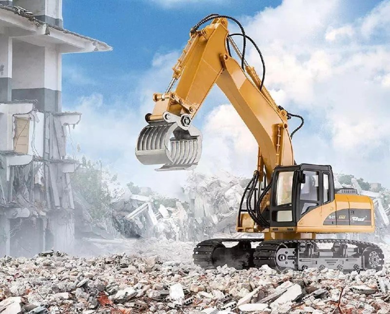 HUINA 1570 1/14 Yüksek Kalite RC Model Paletli Ekskavatör Kereste Taşıma Kepçesi Uzaktan Kumandalı Çok Fonksiyonlu İş Makinesi -2.4G Full Fonksiyon Sesli&Işıklı