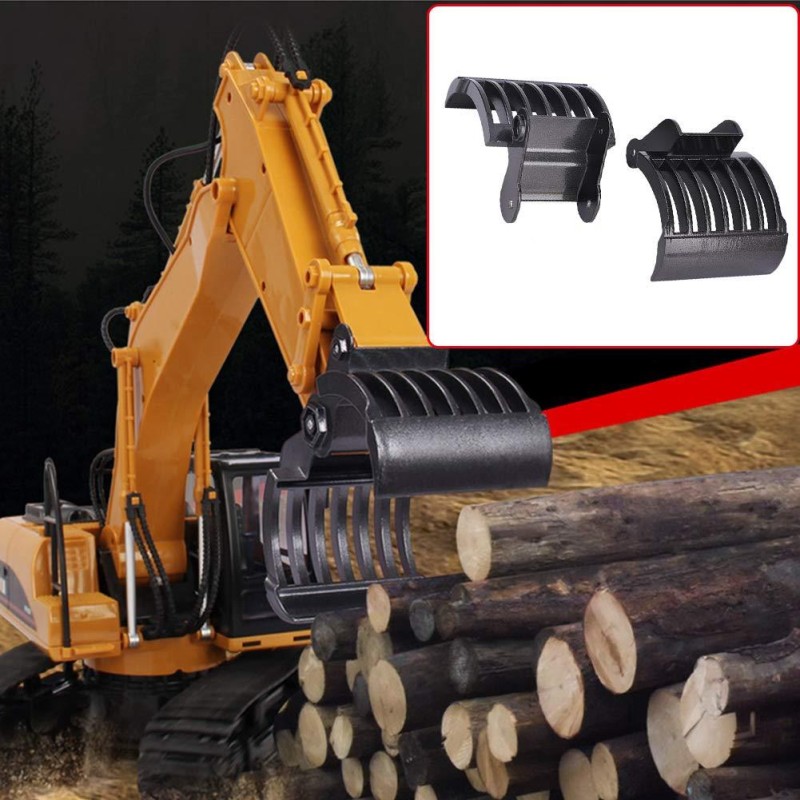 HUINA 1570 1/14 Yüksek Kalite RC Model Paletli Ekskavatör Kereste Taşıma Kepçesi Uzaktan Kumandalı Çok Fonksiyonlu İş Makinesi -2.4G Full Fonksiyon Sesli&Işıklı