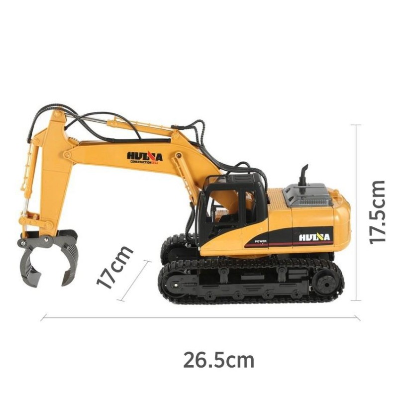 HUINA 1570 1/14 Yüksek Kalite RC Model Paletli Ekskavatör Kereste Taşıma Kepçesi Uzaktan Kumandalı Çok Fonksiyonlu İş Makinesi -2.4G Full Fonksiyon Sesli&Işıklı
