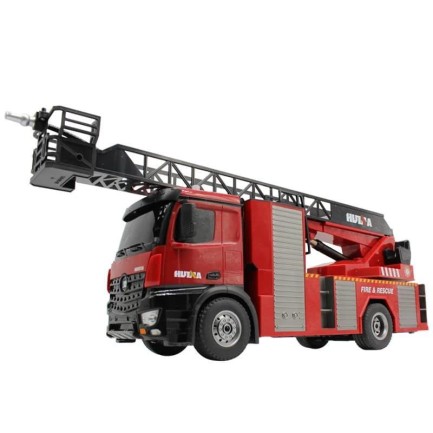 HUINA 1561 1/14 22 Kanal Yüksek Kalite RC Model Uzaktan Kumandalı Merdivenli Yangın Söndürme İtfaiye Kamyonu - Su Püskürtme Fonksiyonlu - 2.4G Full Fonksiyon Sesli ve Işıklı - Thumbnail