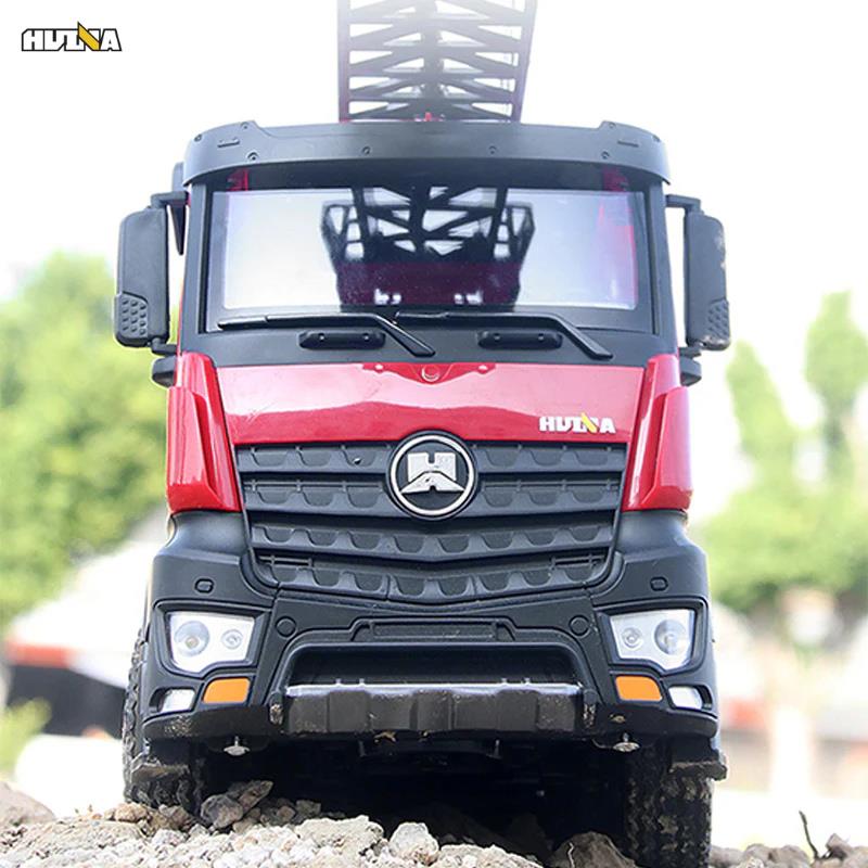HUINA 1561 1/14 22CH Yüksek Kalite RC Model Uzaktan Kumandalı Merdivenli Yangın Söndürme İtfaiye Kamyonu İş Makinesi -Su Püskürtme Fonksiyonlu-2.4G Full Fonksiyon Sesli&Işıklı