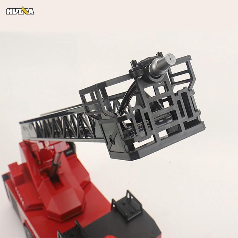 HUINA 1561 1/14 22CH Yüksek Kalite RC Model Uzaktan Kumandalı Merdivenli Yangın Söndürme İtfaiye Kamyonu İş Makinesi -Su Püskürtme Fonksiyonlu-2.4G Full Fonksiyon Sesli&Işıklı