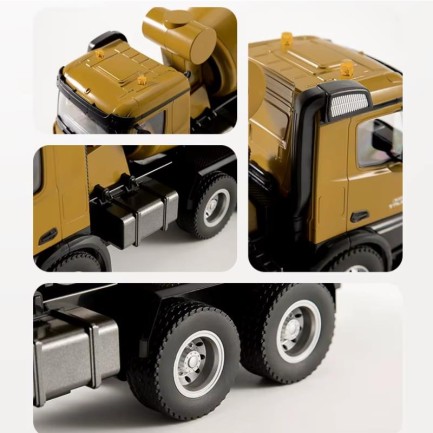 HUINA 1574 1/14 10 Kanal Yüksek Kalite RC Model Çimento Mikseri Kamyon Uzaktan Kumandalı İş Makinası - 2.4G Full Fonksiyon Sesli ve Işıklı - Thumbnail