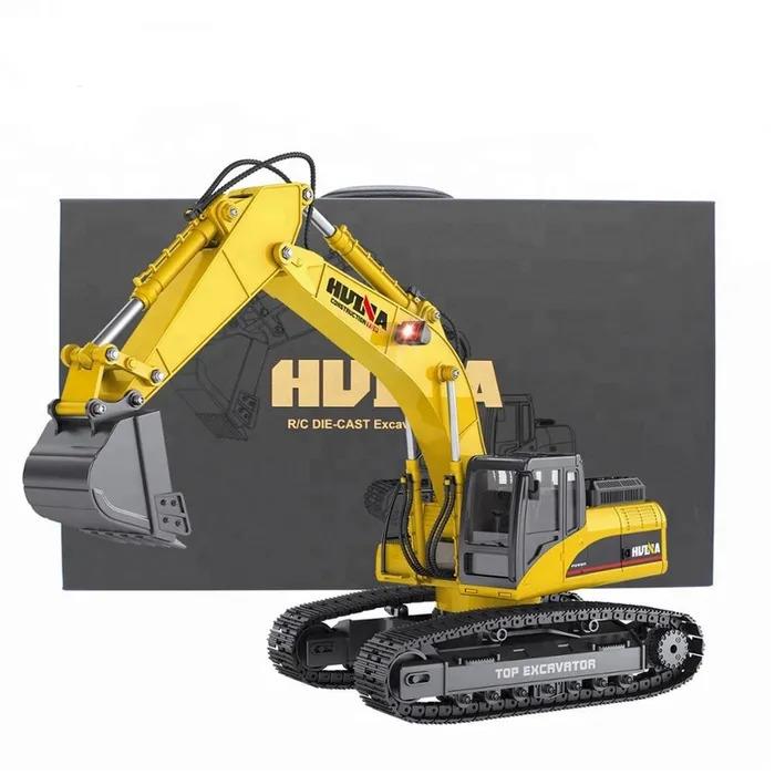HUINA 1580 1/14 23 Kanal FULL METAL ŞASE RC Model Profesyonel Uzaktan Kumandalı Paletli Kepçe Ekskavatör İş Makinesi -11 KG AĞIRLIK- 2.4G Full Fonksiyon Sesli ve Işıklı