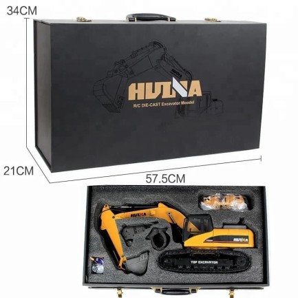 HUINA 1580 1/14 23CH FULL METAL ŞASE RC Model Profesyonel Uzaktan Kumandalı Paletli Kepçe Ekskavatör İş Makinesi -11 KG AĞIRLIK- 2.4G Full Fonksiyon Sesli&Işıklı - Taşıma Çantası Dahil - Thumbnail