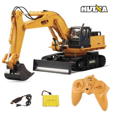 HUINA 1531 1/16 Yüksek Kalite 11CH RC Model Ekskavatör Paletli Kepçe Kazıcı Uzaktan Kumandalı Çok Fonksiyonlu İş Makinesi - 2.4G Sesli ve Işıklı - Thumbnail