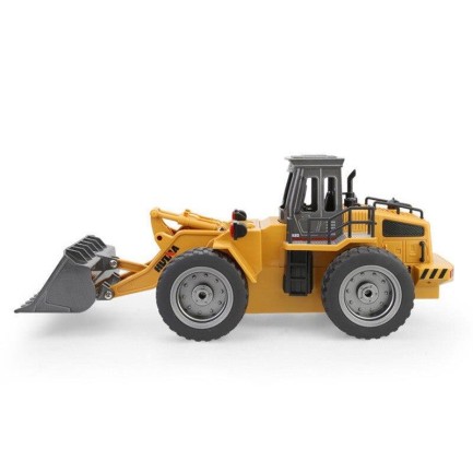 HUINA 1/18 Yüksek Kalite RC Model Buldozer Uzaktan Kumandalı Çok Fonksiyonlu Metal İş Makinası - 2.4G Kumanda Işıklı - 1520 - Thumbnail