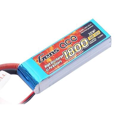 1800mAh 7.4V 25C 2S1P LiPo Battery