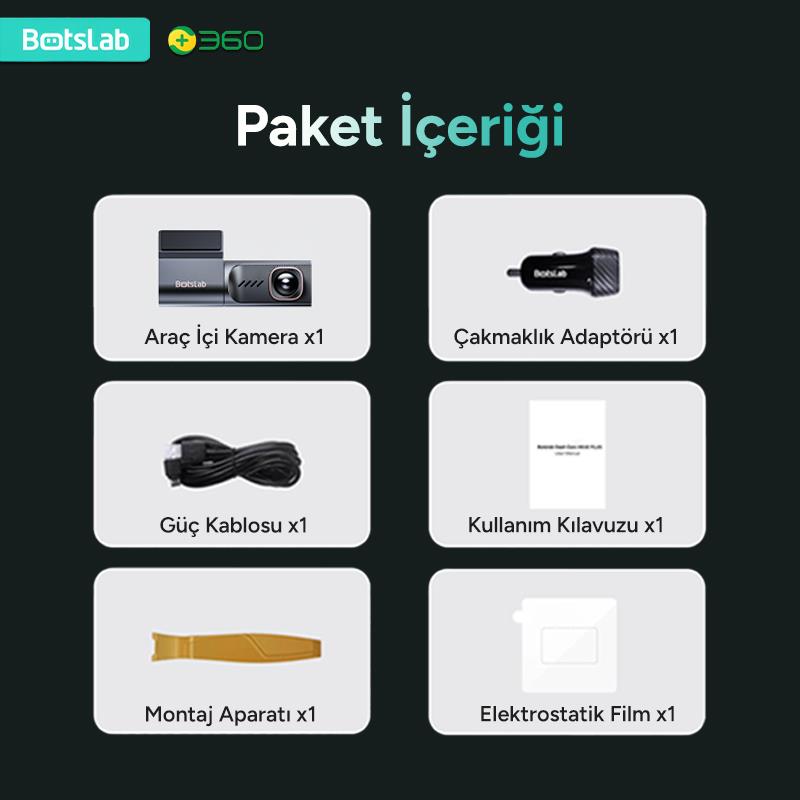 360+ Botslab HK40 Plus 4K Araç İçi Kamera