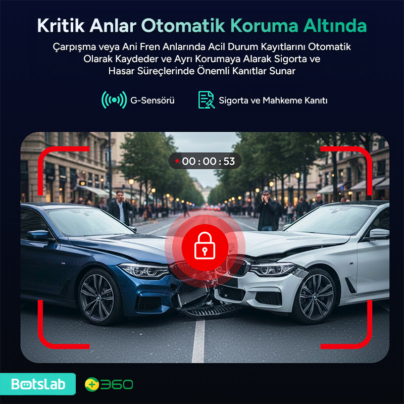 360+ Botslab HK40 Plus 4K Araç İçi Kamera