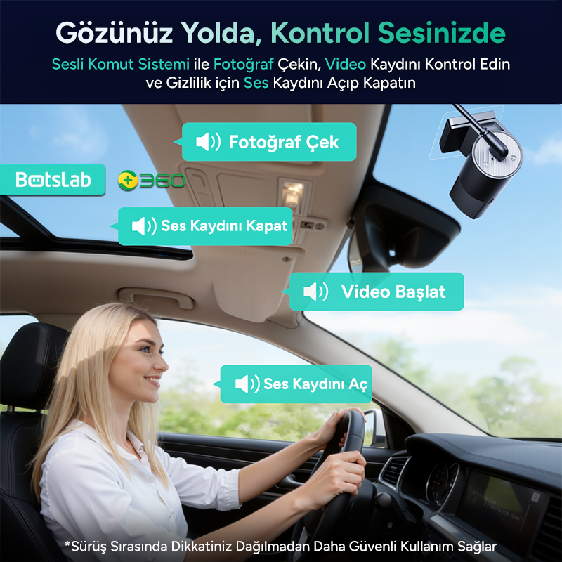 360+ Botslab HK40 Plus 4K Araç İçi Kamera