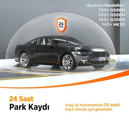 360+ Botslab G300H Pro ADAS 3K WiFi+GPS 150° Geniş Açı Gece Görüşlü Araç İçi Kamera Dash Cam Araç Kamerası+WDR+LCD Ekran+G-Sensör+Sesli Kontrol+Park Modu Kiti Combo - Thumbnail