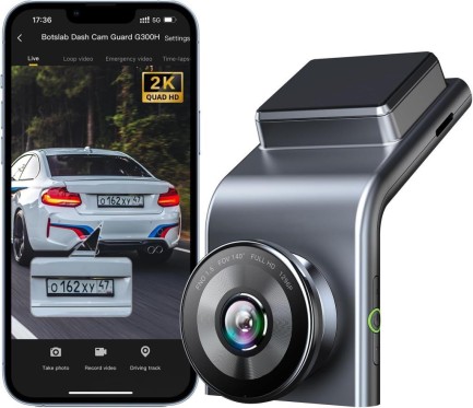 360+ Botslab G300H Pro ADAS 3K WiFi+GPS 150° Geniş Açı Gece Görüşlü Araç İçi Kamera Dash Cam Araç Kamerası+WDR+LCD Ekran+G-Sensör+Sesli Kontrol+Park Modu Kiti Combo - Thumbnail
