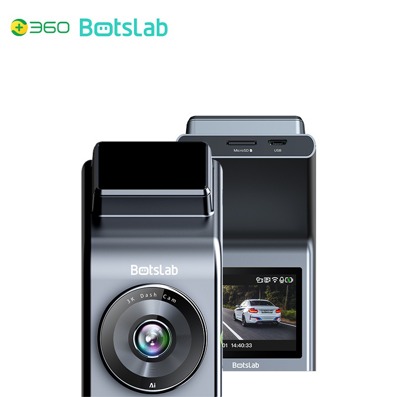 360+ Botslab G300H Pro ADAS 3K WiFi+GPS 150° Geniş Açı Gece Görüşlü Araç İçi Kamera Dash Cam Araç Kamerası+WDR+LCD Ekran+G-Sensör+Sesli Kontrol+Park Modu Kiti Combo