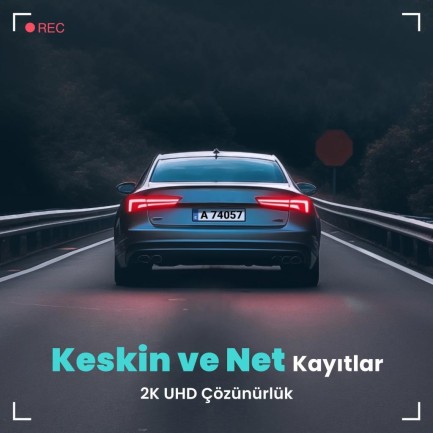 360+ Botslab HK30 Pro 2K QHD WiFi 140° Geniş Açı Gece Görüşlü Akıllı Araç İçi Kamera+ Park Modu Bağlantı Kablosu Combo - Thumbnail