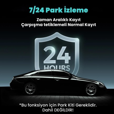 360+ Botslab HK30 Pro 2K QHD WiFi 140° Geniş Açı Gece Görüşlü Akıllı Araç İçi Kamera+ Park Modu Bağlantı Kablosu Combo - Thumbnail