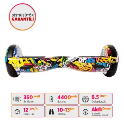 Smart Balance N3S Elektrikli Kaykay Hoverboard Scooter Self Balancing 6.5 Inch Grafity Desenli 03