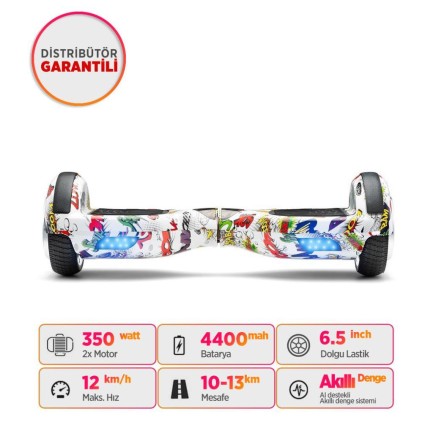 Smart Balance N3S Elektrikli Kaykay Hoverboard Scooter Self Balancing 6.5 Inch Grafity Desenli 21