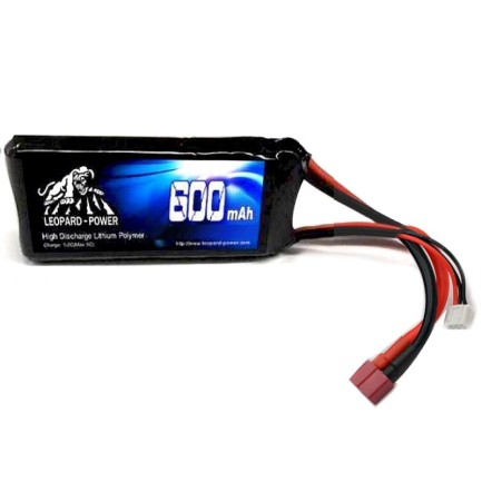 Leopard Power 600 mAh 7.4V 2S 30C Lityum Polimer Lipo Batarya Pil  T Plug