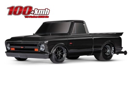 Traxxas Drag Slash 1/10 VXL Brushless 2WD RTR Truck w/TQi / 1967 Chevrolet C10 Body Elektrikli Model Araba Siyah