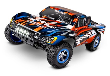 Traxxas Slash 1/10 2WD RTR Short Course Truck Led Işıklı TQ Elektrikli Rc Arazi Model Araba Turuncu ( Batarya ve Şarj Aleti Dahil )