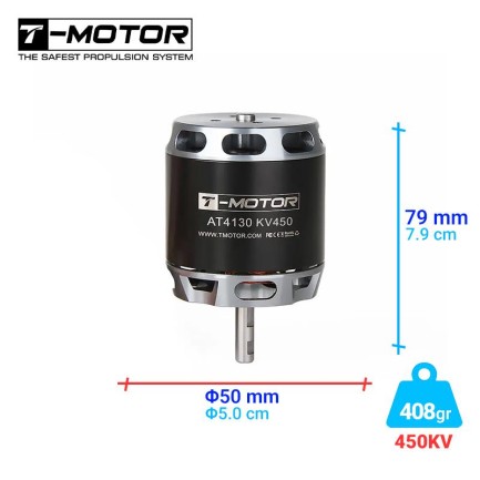 T-Motor AT4130 450KV Brushless Fırçasız Sabit Kanat VTOL UAV Drone Uçak Uzun Şaft Motor