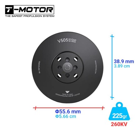 T-Motor V Type V505 260KV Brushless Fırçasız UAV Motor VTOL Multikopter Multi-rotor Quadcopter Hexacopter Drone Motoru