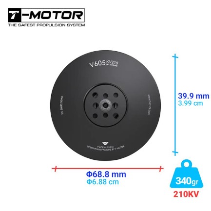 T-Motor V Type V605 210KV Brushless Fırçasız UAV Motor VTOL Multikopter Multi-rotor Quadcopter Hexacopter Drone Motoru