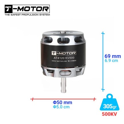 T-Motor AT4120 500KV Brushless Fırçasız Sabit Kanat VTOL UAV Drone Uçak Uzun Şaft Motor