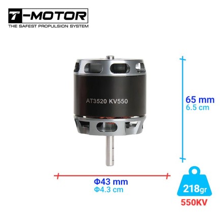 T-Motor AT3520 550KV Brushless Fırçasız Sabit Kanat VTOL UAV Drone Uzun Şaft Motor