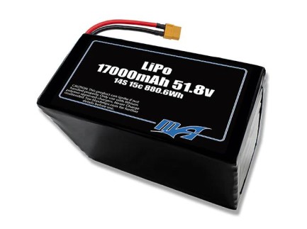 MaxAmps 17000 mAh 14S 15C 51.8v Lityum Polimer LiPo Batarya Pil