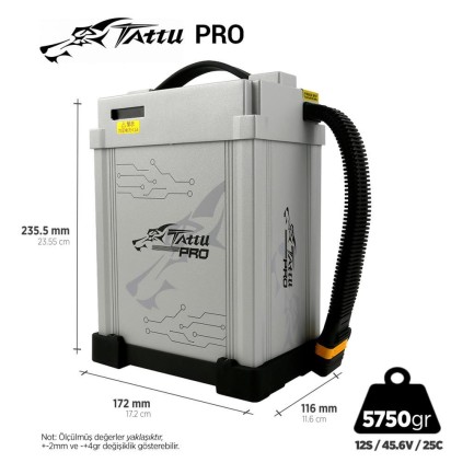 Tattu Pro 12S 22000mAh 45.6V 25C Lityum Polimer Li-Po Lipo Smart Batarya Drone Pil - oyuncakhobi
