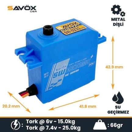 Savox SW0231MGP Digital Servo DC Motor With Soft Start High Torque Su Geçirmez Metal Dişli Savox SW0231MGP Digital Servo DC Motor With Soft Start High Torque Su Geçirmez Metal Dişli