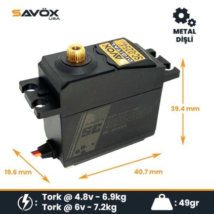 Savox SC0254MGP Digital Servo DC Motor With Soft Start High Torque Metal Dişli Savox SC0254MGP Digital Servo DC Motor With Soft Start High Torque Metal Dişli