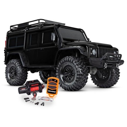 Traxxas TRX-4 Land Rover Defender 4X4 1/10 Scale Trail Rock Crawler TQi Elektrikli Rc Model Araba Siyah + VİNÇ DAHİL Traxxas TRX-4 Land Rover Defender 4X4 1/10 Scale Trail Rock Crawler TQi Elektrikli Rc Model Araba Siyah + VİNÇ DAHİL
