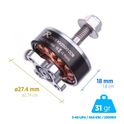 SunnySky R2205 2300KV FPV Brushless Fırçasız Motor Drone Motoru CW (Saat Yönü) - 1 Adet SunnySky R2205 2300KV FPV Brushless Fırçasız Motor Drone Motoru CW (Saat Yönü) - 1 Adet
