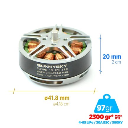 SunnySky V3508 580KV Brushless Fırçasız Motor Multikopter Multirotor Drone Motoru - 1 Adet SunnySky V3508 580KV Brushless Fırçasız Motor Multikopter Multirotor Drone Motoru - 1 Adet