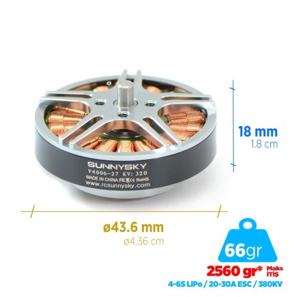 SunnySky V4006 KV380 Brushless Fırçasız Motor Multikopter Multirotor Drone Motoru - 1 Adet SunnySky V4006 KV380 Brushless Fırçasız Motor Multikopter Multirotor Drone Motoru - 1 Adet
