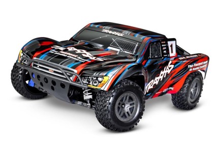 Traxxas 1/10 Slash 4x4 BL-2S 4X4 RTR 4WD Brushed Short Course 1/10 TQ Elektrikli Rc Model Araba Kırmızı