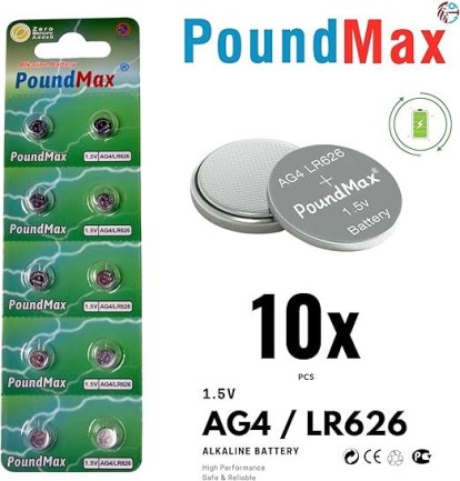 PoundMax Alkaline AG4/LR626, 10'lu paket - oyuncakhobi